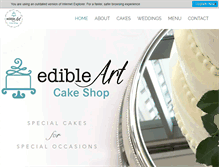 Tablet Screenshot of edibleartclt.com